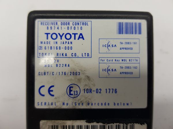 Vezérlő Moduł Toyota 89741-0F010 61B168-000 Tokai Rika