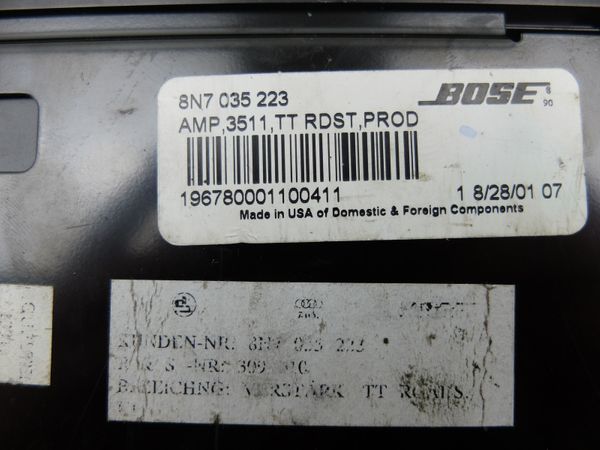 Audio Erősítő Audi TT 8N7035223 BOSE
