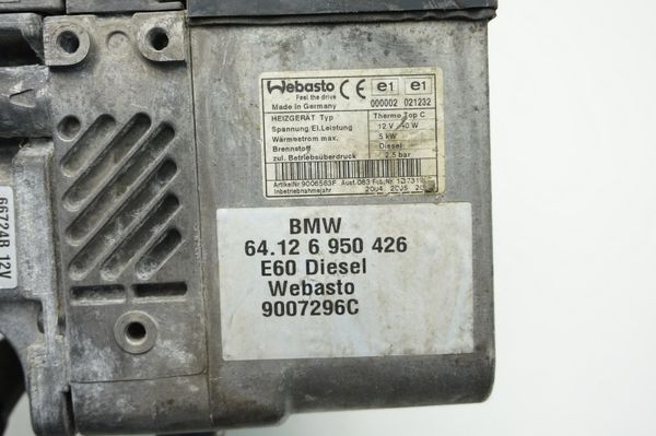 Állófűtés  Webasto 9007296C BMW 5 E60 E61 Top C  5KW