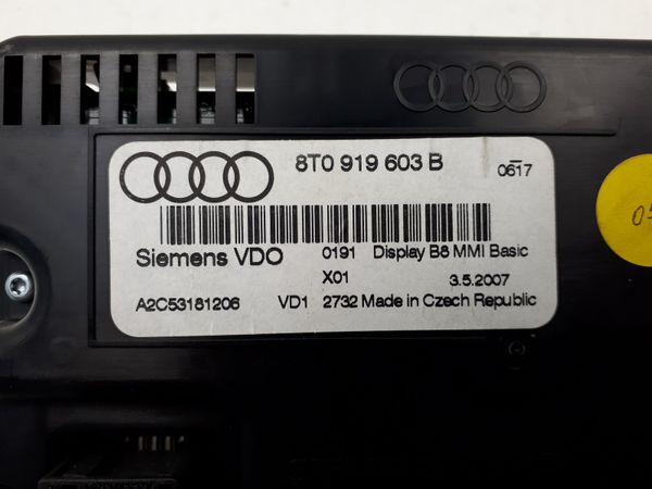 Komputer Kijelző MMI Audi A4 B8 8T0919603B A2C53181206