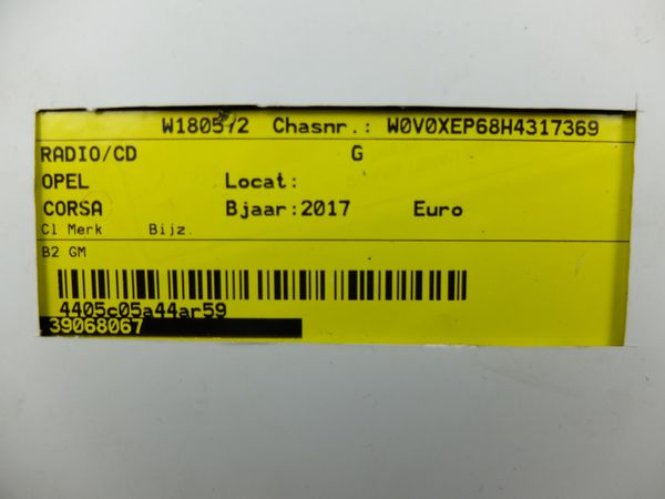 Cd Rádió  Opel Corsa E 557799431 39068067 DWGM1004