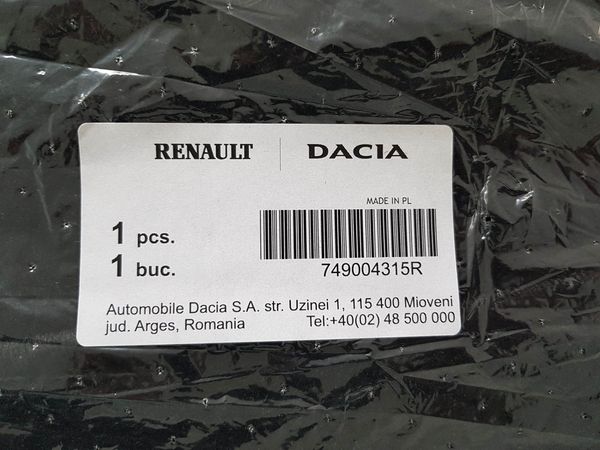 Autószőnyeg Készlet Dacia Duster 749006230R 749004315R
