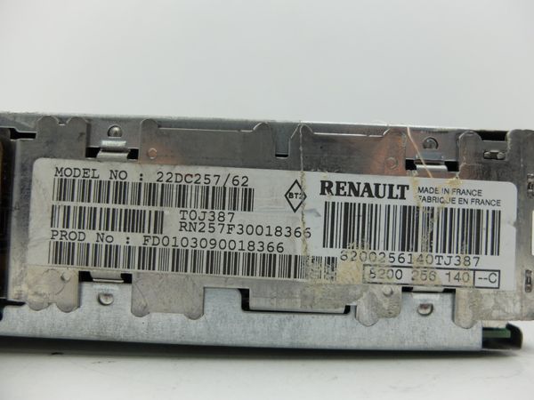 Kazettás Rádió  Renault 8200256140 22DC257/62