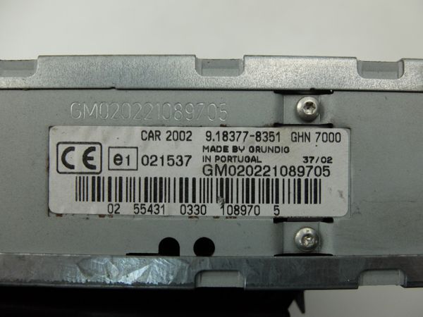 Kazettás Rádió  Opel 24462948 CAR2002 UX2 Grundig 1112