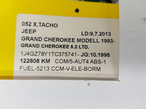Számláló Fordulatszámmérő Jeep Grand Cherokee 56009137 CR0010002K0C0