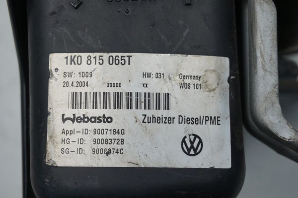 Állófűtés  Webasto VW 1K0815065T 9001800D Thermo Top V