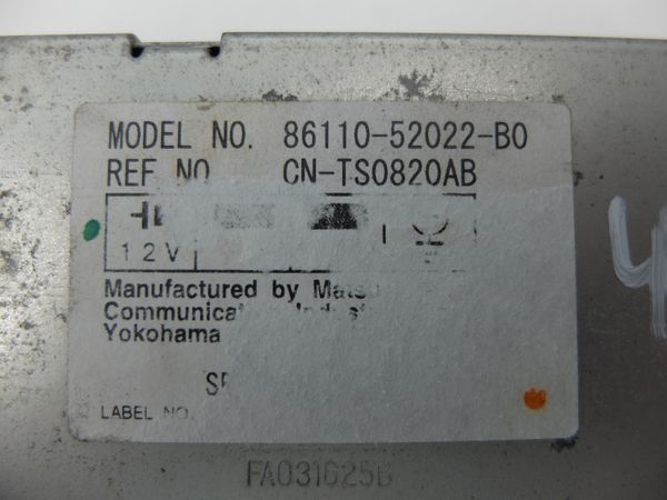 Rádió Kijelző  Navi Toyota Yaris 86110-52022-B0 CN-TS0820AB
