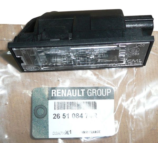 Lampa Tablicy Rejestracyjnej Megane III 265108474R Oryginał Renault
