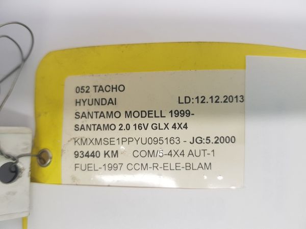 Számláló Fordulatszámmérő Hyundai Santamo 2.0 16V GLX 4X4 MC030-042-02