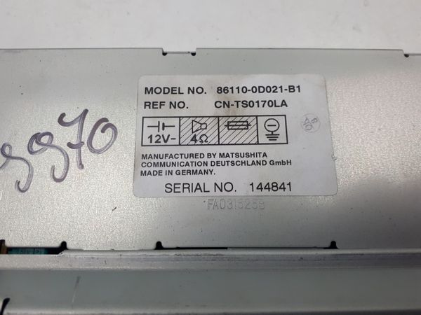 Rádió Kijelző Navi Toyota Yaris 86110-0D021-B1 CN-TS0170LA 1509