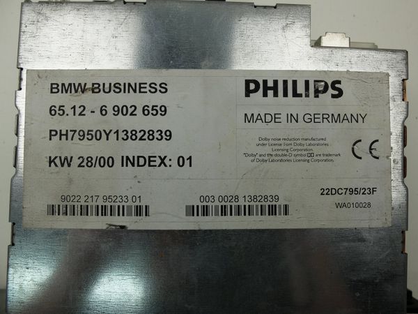 Kazettás Rádió  BMW 3 6512 6902659 22DC795/23F Philips 1067