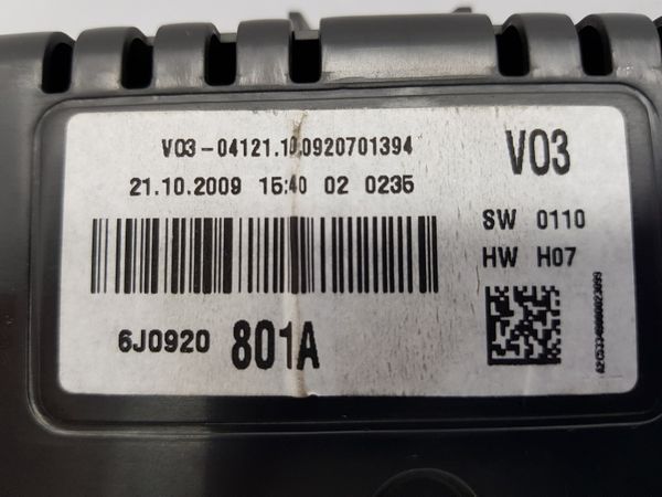Számláló Fordulatszámmérő Seat Ibiza 6J0920801A 27348