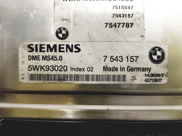 Vezérlő  DME MS45.0 7543157 5WK93020 BMW Siemens