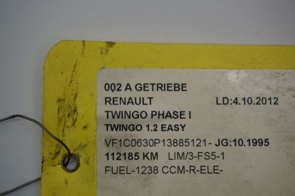 Sebességváltó JB1057 Renault Twingo 1 1,2 112000km