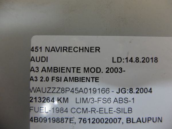 Navigáció Audi 4B0919887E 7612002007 Blaupunkt 1050