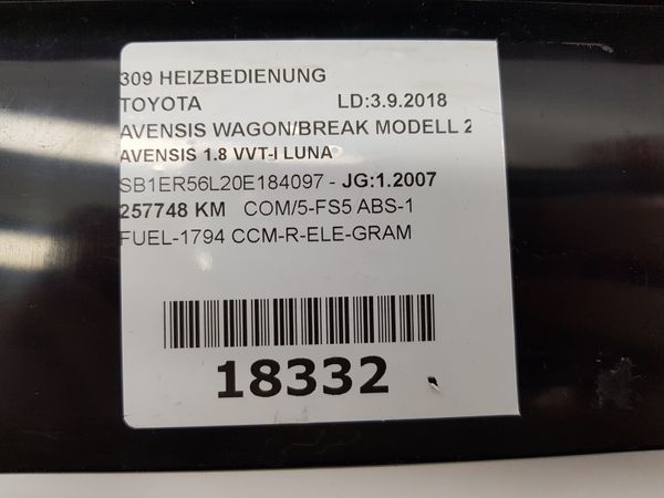 Szellőztető Panel Toyota Avensis 2 5590205050H 55902-05050-H