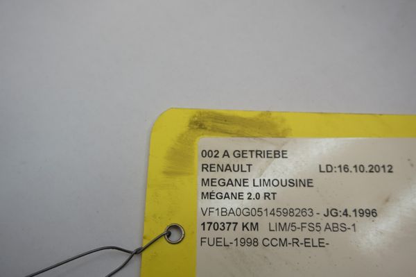 Sebességváltó JB3143 2,0 8v Renault Megane 170000km 7701352788