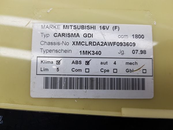 Szellőztető Panel Mitsubishi Carisma MR398016 CAB502A005C