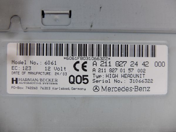 Navigáció Mercedes-Benz E W211 A2118272442 A2118270157