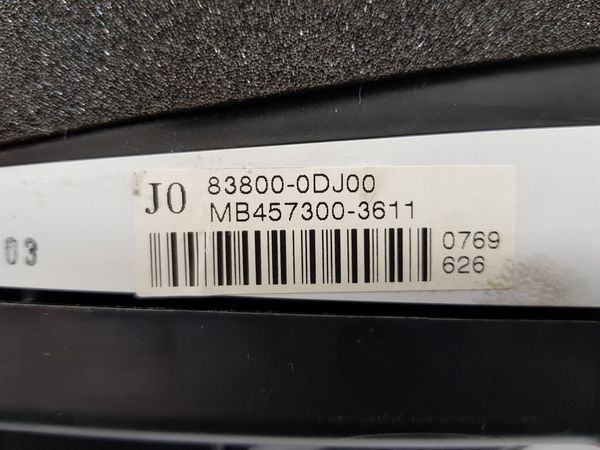 Számláló Fordulatszámmérő  Toyota Yaris 83800-0DJ00 838000DJ00
